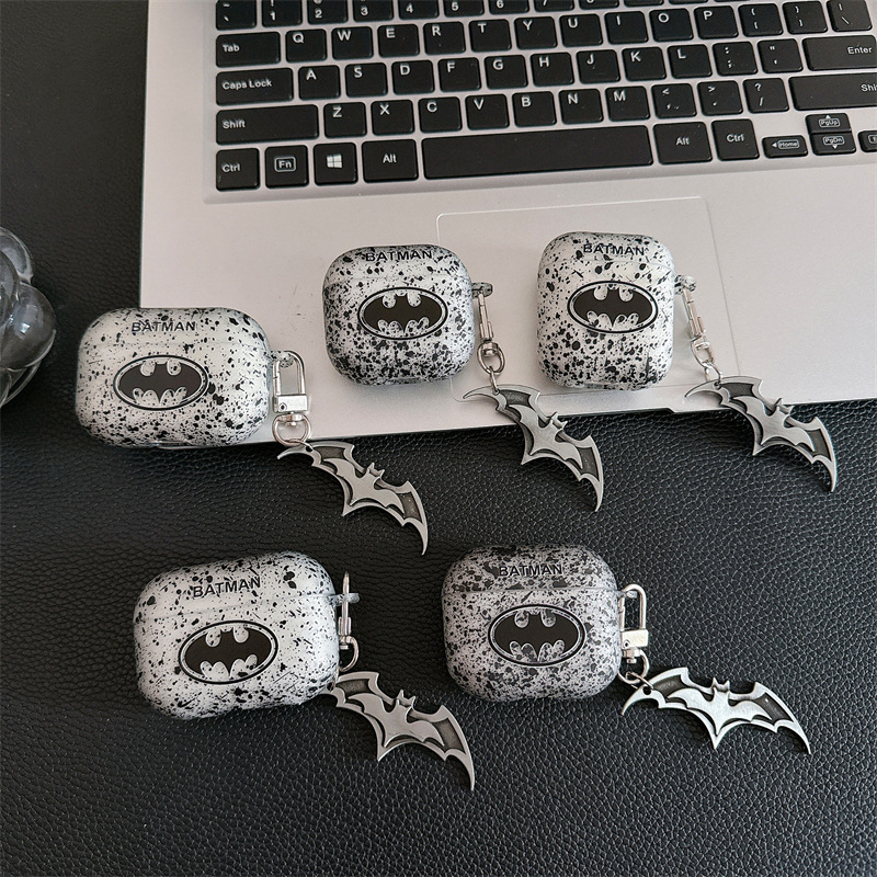Portable Wifi Hotspot - 에어팟 4 케이스, 3D 블랙 배트맨
