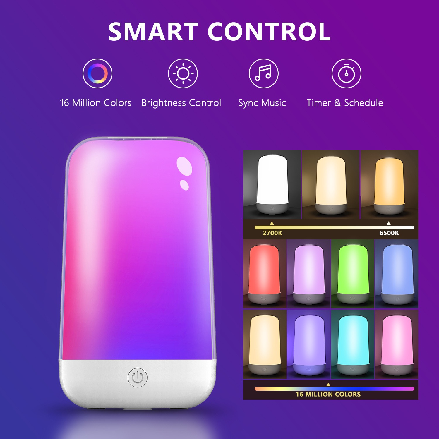 스마트 터치 테이블 램프는 앱과 연동되며, 침실용 디밍 - Rgb Desk Lamp Smart 리뷰 및 가격