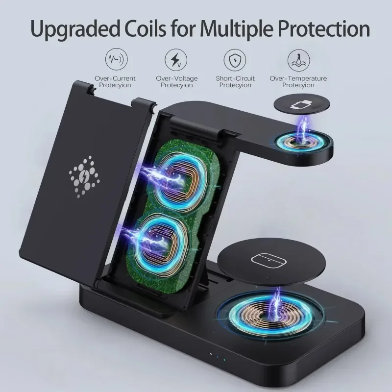 4 in 1 무선 충전 도크, 접이식 충전기 (아이폰  - Portable Wifi Hotspot 리뷰 및 가격