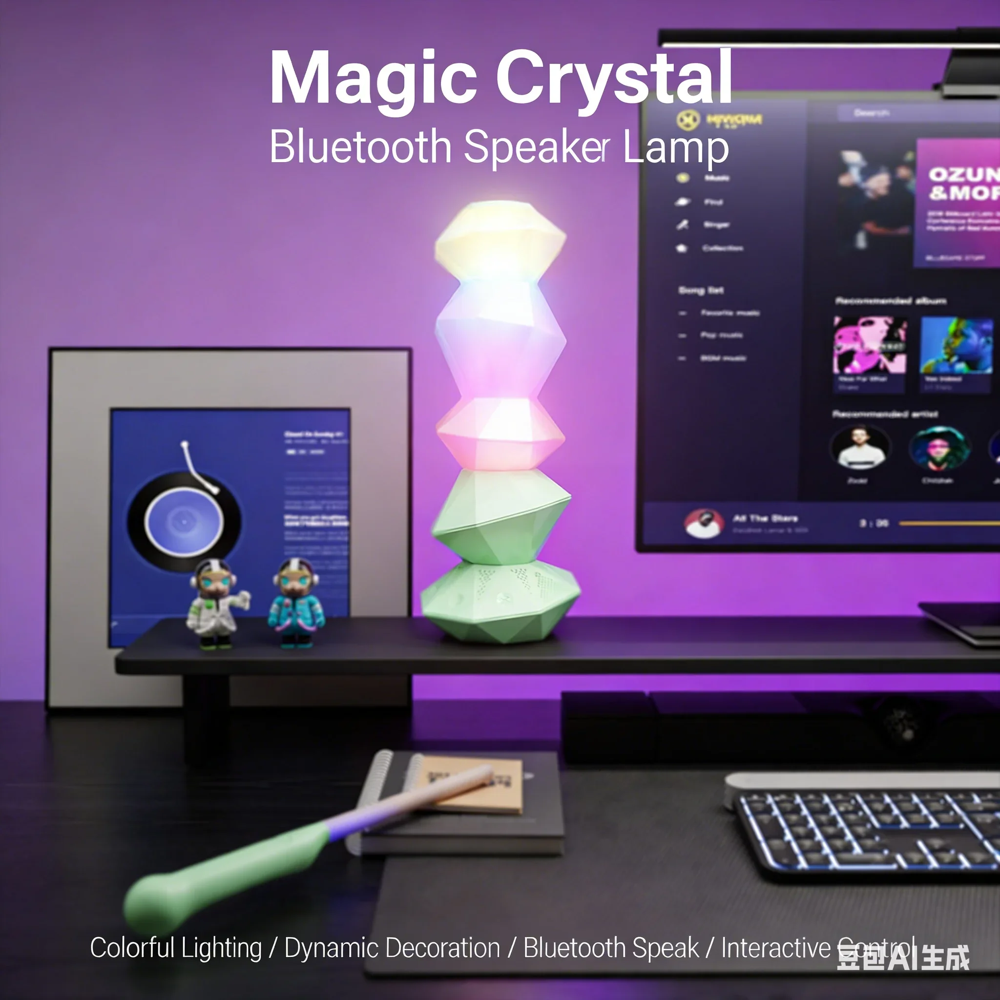 새로운 창의적인 스마트 블루투스 스피커 장식용 책상 램 - Rgb Desk Lamp Smart 리뷰 및 가격