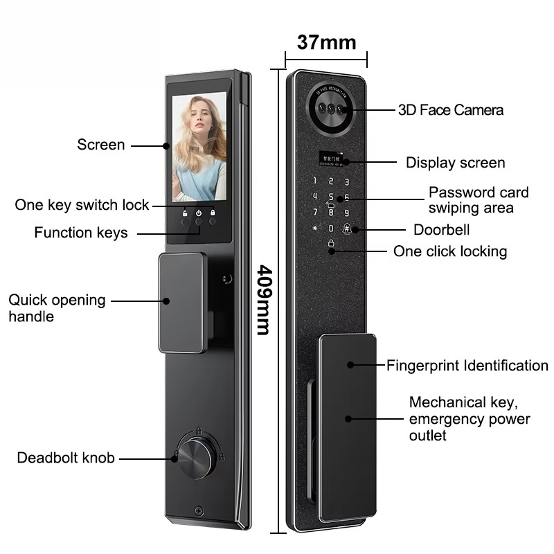 Tuya WiFi 스마트 도어 잠금 장치, 가정용 생체 - Electronics & Tech Gadgets 리뷰 및 가격