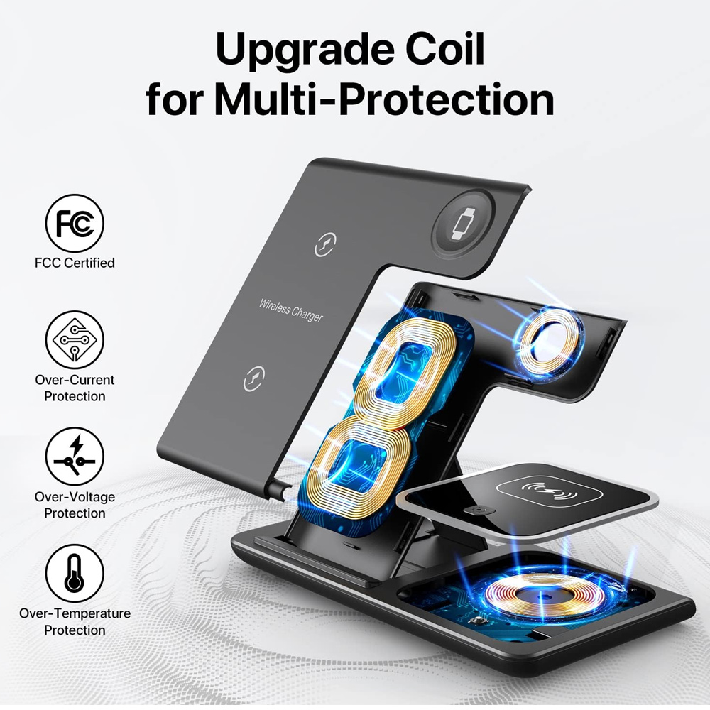 15W 3 in 1 LED 고속 무선 충전 스탠드 접이 - Portable Wifi Hotspot 리뷰 및 가격