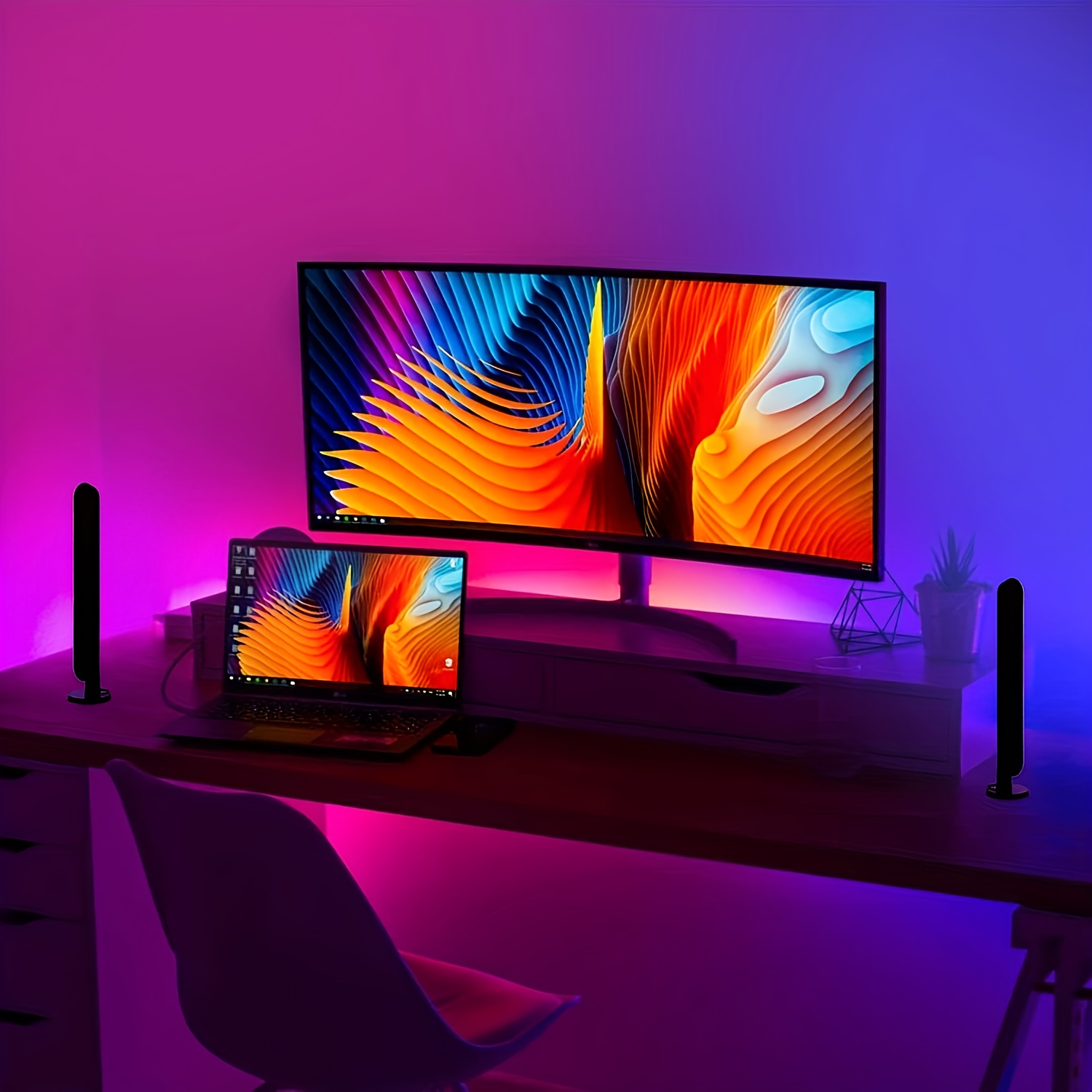 1/2개 LED 데스크탑 스마트 RGB 조명 바, 리모 - Rgb Desk Lamp Smart 리뷰 및 가격