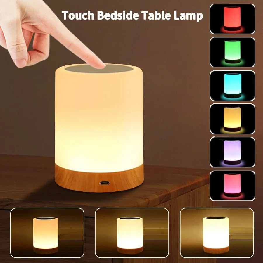 16 색상 야간 조명 스마트 터치 침대 옆 테이블 램프 - Rgb Desk Lamp Smart 리뷰 및 가격